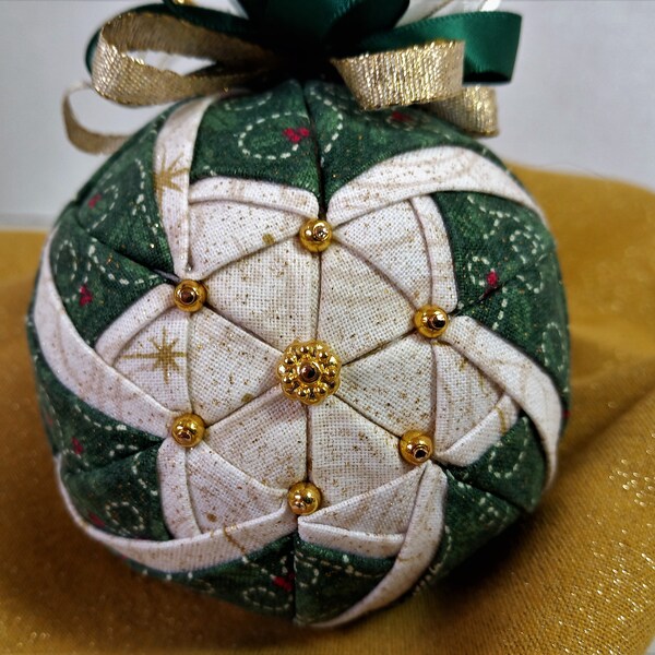 Quilted Ball Ornaments Etsy