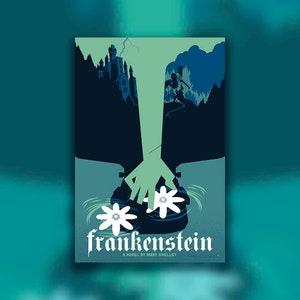 Frankenstein Castle | Vintage Horror Movie Poster, Halloween Decor Wall Art, Minimal Movie Artwork, Monster Movie Print, Collectable Gift