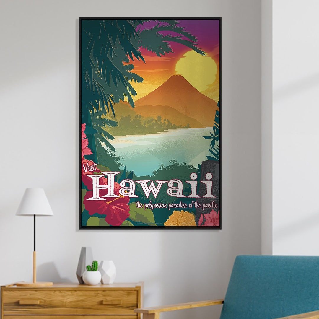 Hawaii vintage Travel Style Art Print | Etsy