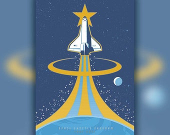 NASA Space Shuttle in Orbit Photo - Digital File - Etsy