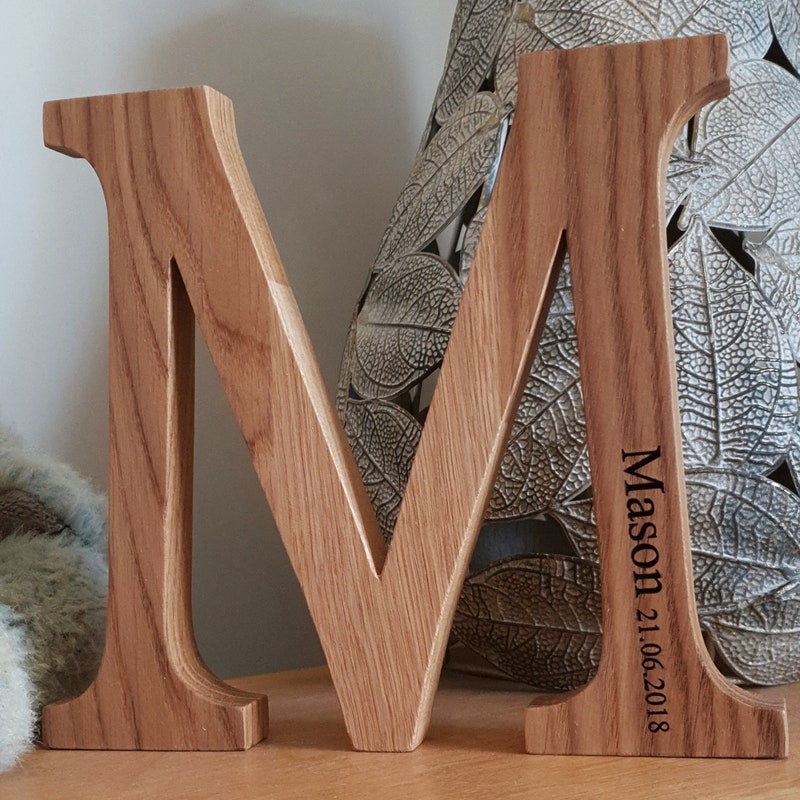 Personalised Oak Letters - Etsy UK
