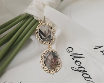 Brautstrauß Foto Medaillon | Bouquet Foto Anhänger | Brautstrauß Erinnerung | personalisierter Hochzeits Anhänger | Memorial Bouquet Charm
