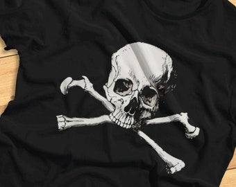 Skull and Crossbones, Jolly Roger - Pirate Flag - T-Shirt