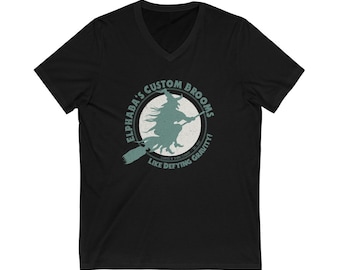 Wicked Witch, Elphaba's Custom Brooms - Halloween, Wicked - Women's V-Neck T-Shirt