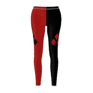 Harlequin Red & Black - BTAS, Halloween Costume, Casual Leggings
