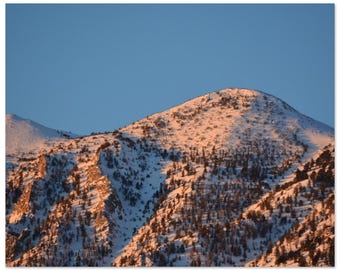 Sherwin Crest Sierra Nevada Print – Snowy Alpine Landscape, Blue Sky Wall Art