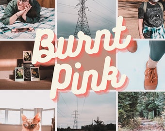 Ajuste preestablecido rosa quemado l Ajustes preestablecidos de Instagram, ajustes preestablecidos de sala de luz, ajustes preestablecidos, ajustes preestablecidos, influencer, presets móviles lightroom, ajuste preestablecido de escritorio lightroom