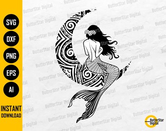 Free Free 274 Mermaid Moon Svg SVG PNG EPS DXF File
