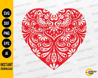 Download Lace Heart Clipart Etsy