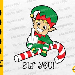 Elf You SVG Cute Funny Winter SVG Christmas Shirt Mug Bag Gift Cricut ...