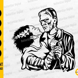 Horror Movie Characters SVG | Frankenstein SVG | Monster T-Shirt Decal Graphics | Cricut Cutting Files Clipart Vector Digital Dxf Png Eps Ai