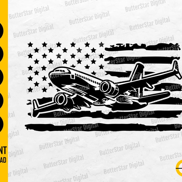 US Airplane SVG | United States Aircraft T-Shirt Decals Graphics | Cricut Cutting File Cut Printable Vector Clip Art Digital Dxf Png Eps Ai