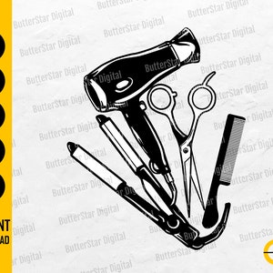 Hair Stylist SVG | Salon SVG | Hair Dresser Svg | Barbershop Svg | Cricut Cutting File Cameo CNC Clipart Vector Digital Dxf Png Eps Ai