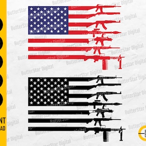 Rifles Flag SVG | United States Flag | Shirt Mug Bags | Weapons Flag | Cricut Cutting File | Clipart Vector Digital Download Png Eps Pdf Ai