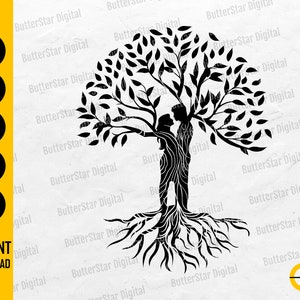 Lovers Tree SVG | Eternal Love SVG | Tree With Roots SVG | Cricut Silhouette Cut File Printable Clipart Vinyl Vector Digital Dxf Png Eps Ai