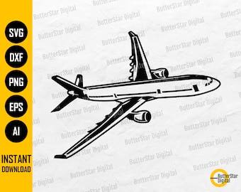 Plane SVG | Aircraft SVG | Pilot SVG | Travel Svg | Flight Svg | Cricut Cut Files Silhouette Cuttable Vector Clipart Digital Dxf Png Eps Ai
