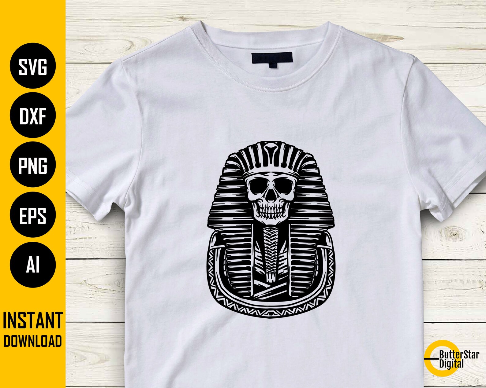 Pharaoh Skull SVG Ancient Egypt SVG Egyptian Religion SVG - Etsy