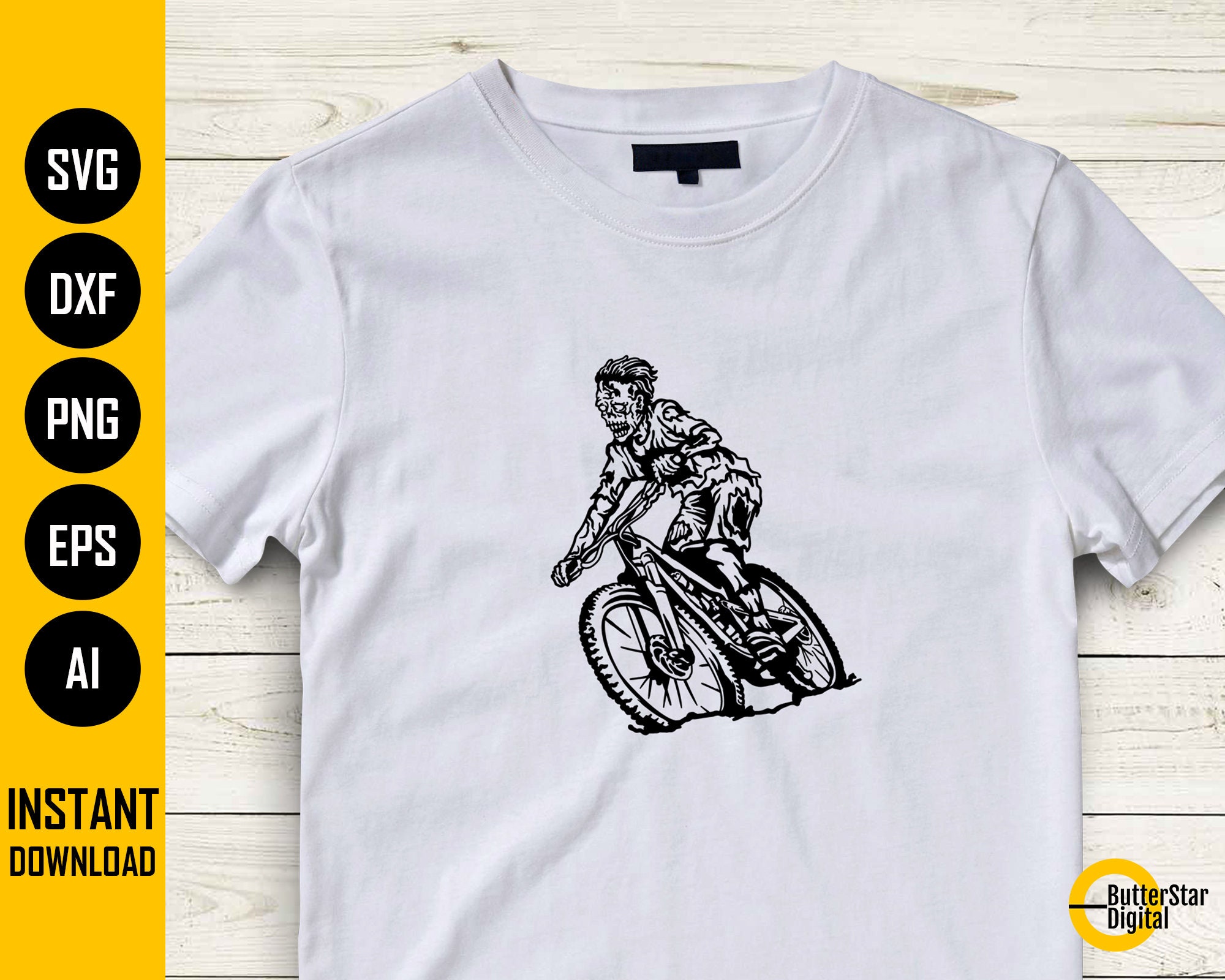 Zombie Racing Svg Zombie Riding Bicycle SVG | Cycling SVG | Bike SVG | Racing Race Racer ...