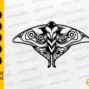 Moth SVG File | Insect Vinyl Stencil Graphics Drawing Illustration | Cricut Cutfiles Cuttable Clipart Vector Digital Download Dxf Png Eps Ai