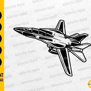 Tomcat Plane SVG | Air Force Stencil Vinyl Sticker Graphics | Cricut Cutting Files Printable Vector Clip Art Digital Download Dxf Png Eps Ai