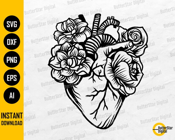 Anatomical Heart And Flowers, Flower Anatomical Heart Tshirt Anatomical Heart And Flowers, Flower Anatomical Heart Tshirt