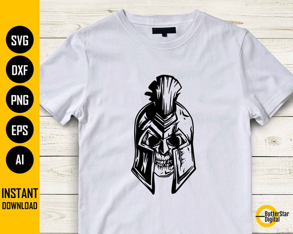 Spartan Warrior Skull Tee shirt design