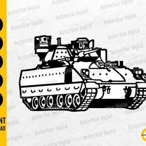 War Tank SVG | Army SVG | Military Vehicle Stickers Graphics Decals | Cricut Silhouette Cutting File | Clipart Vector Digital Png Eps Dxf Ai