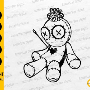 Voodoo Doll SVG | Witchcraft SVG | Witchy SVG | Black Magic Sorcery Mystical | Cutting File Printable Clip Art Vector Digital Dxf Png Eps Ai
