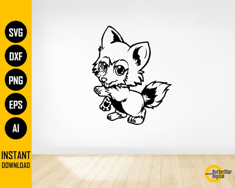 Cute Baby Wolf SVG Fox SVG Puppy SVG Outdoor Camp Forest - Etsy