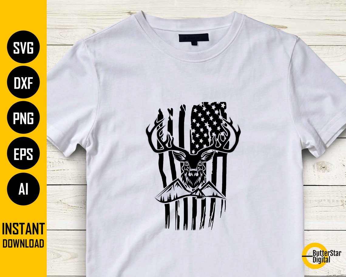 Download US Elk Svg USA Elk Hunting Svg American Elk Hunter T-Shirt | Etsy