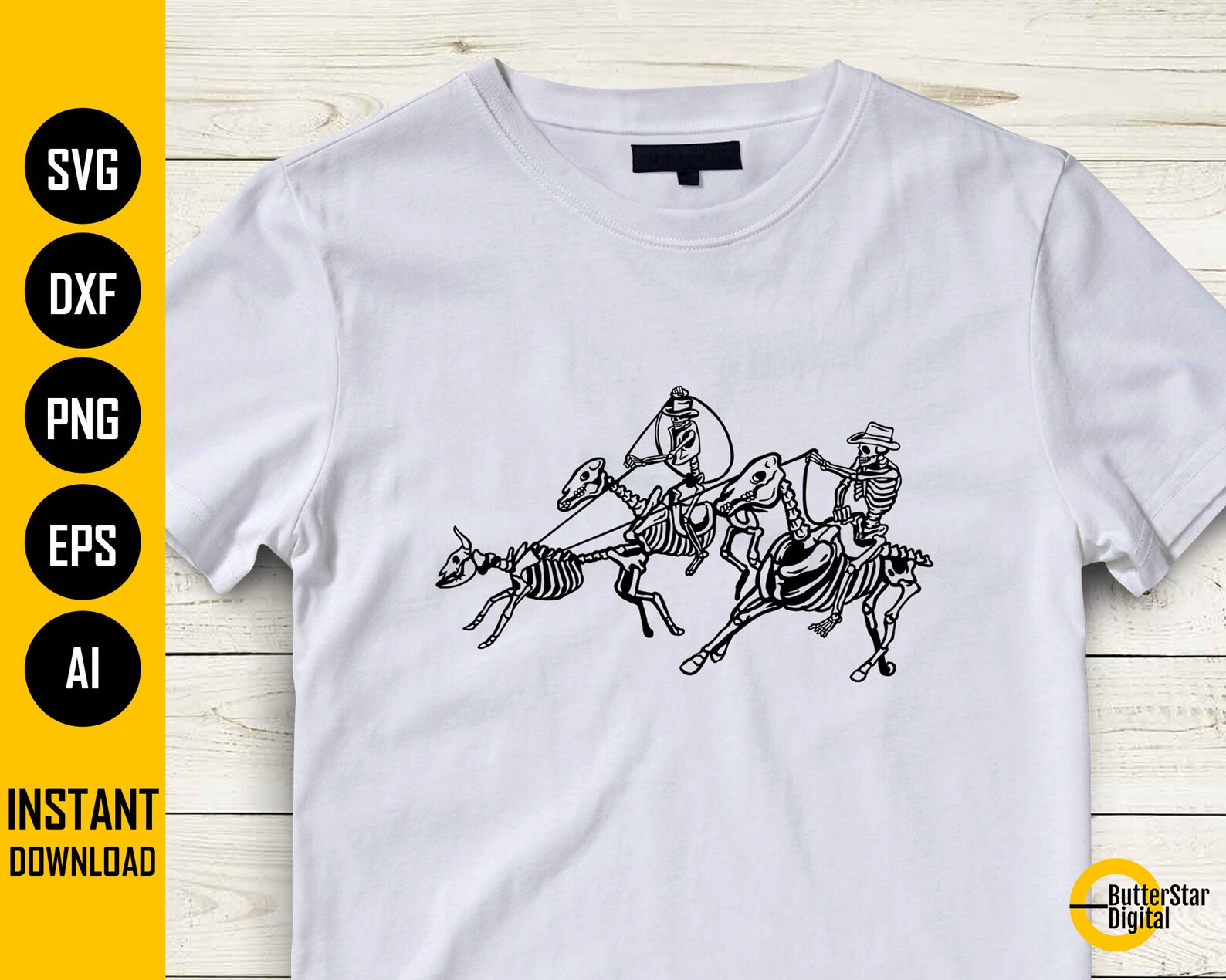 Skeleton Cowboys Team Roping SVG Country Western Decals - Etsy