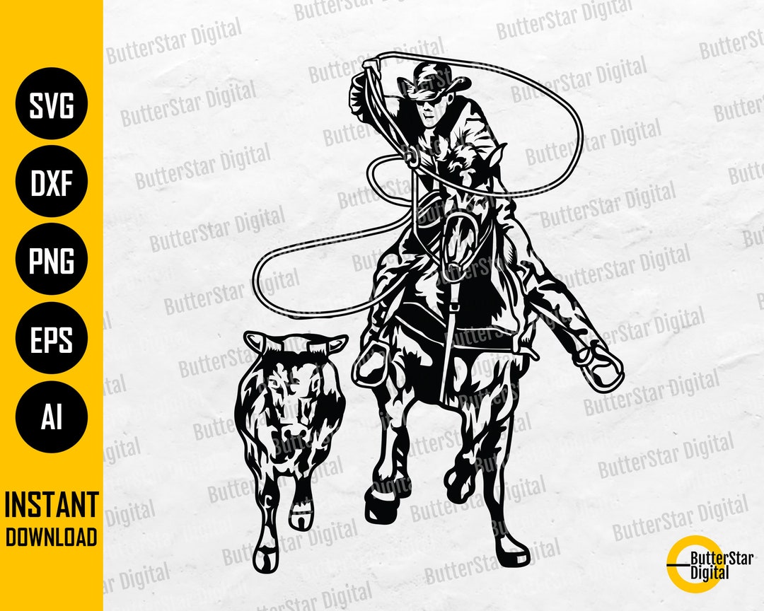 Cattle Roping SVG | Lassoing SVG | Lasso SVG | Western Decals T-shirt ...