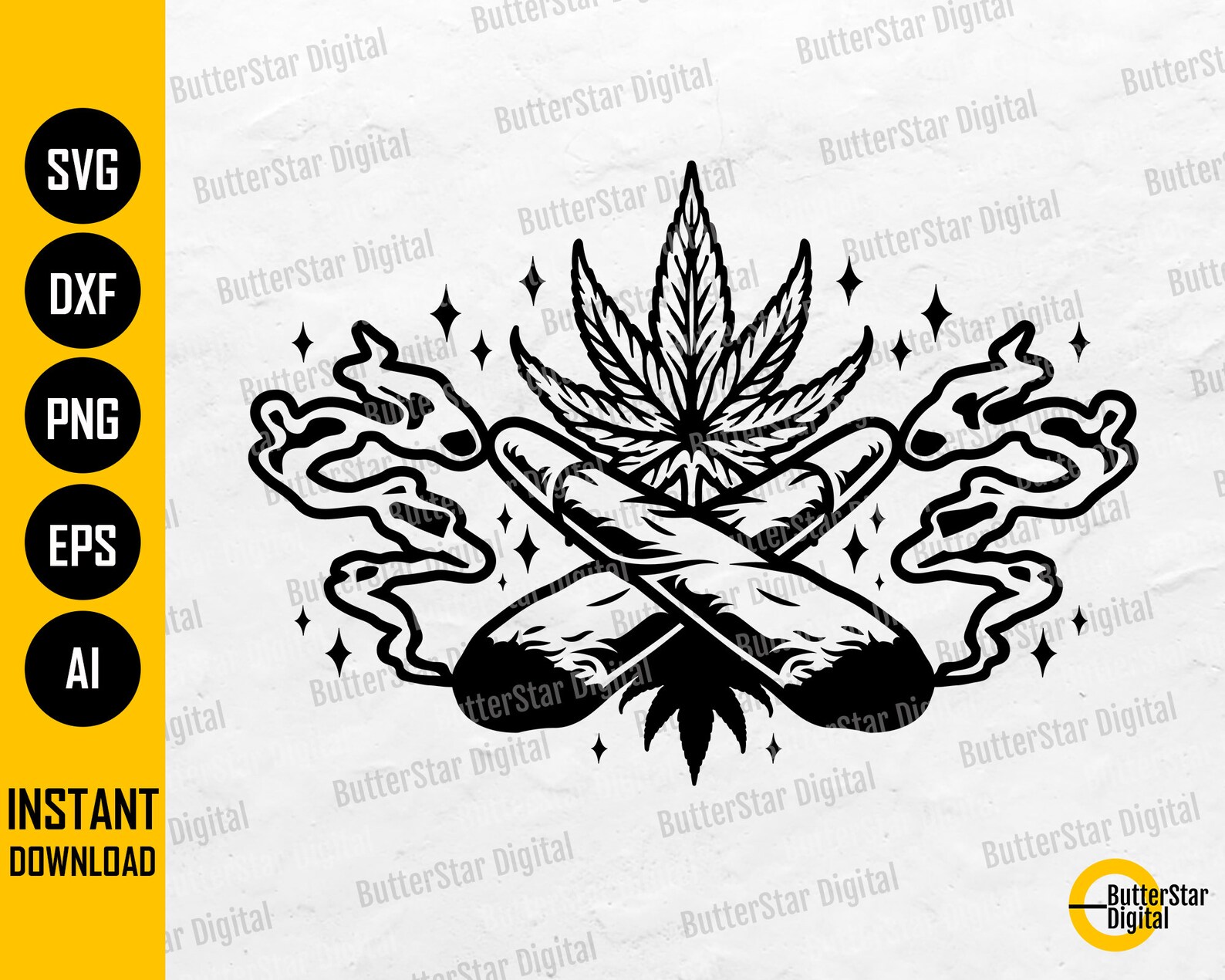 Crossed Joints SVG | Blunt SVG | Cannabis Svg | 420 Hemp Spliff Dope ...