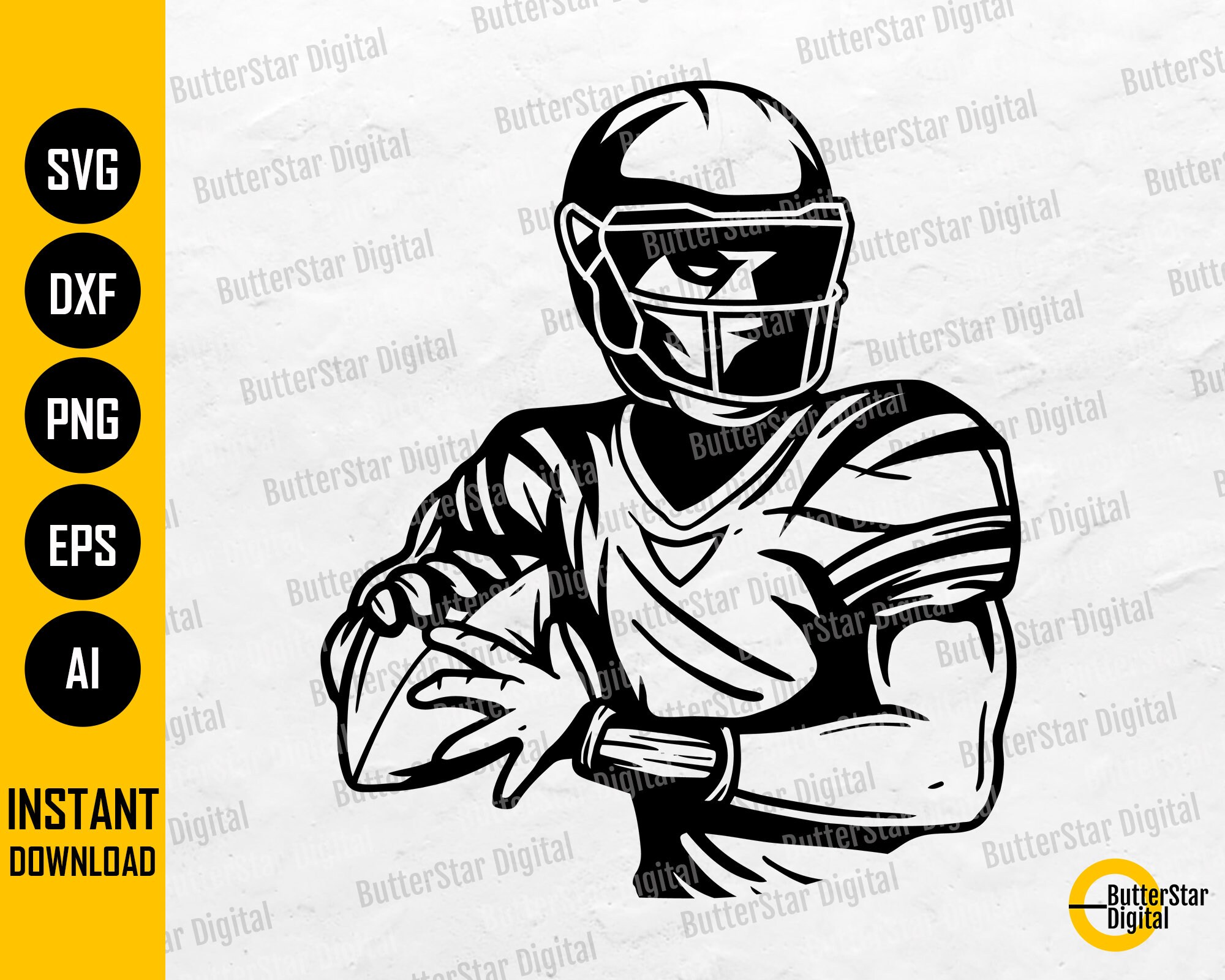 Football Quarterback SVG Team Sports Tshirt Decals Vinyl Etsy UK