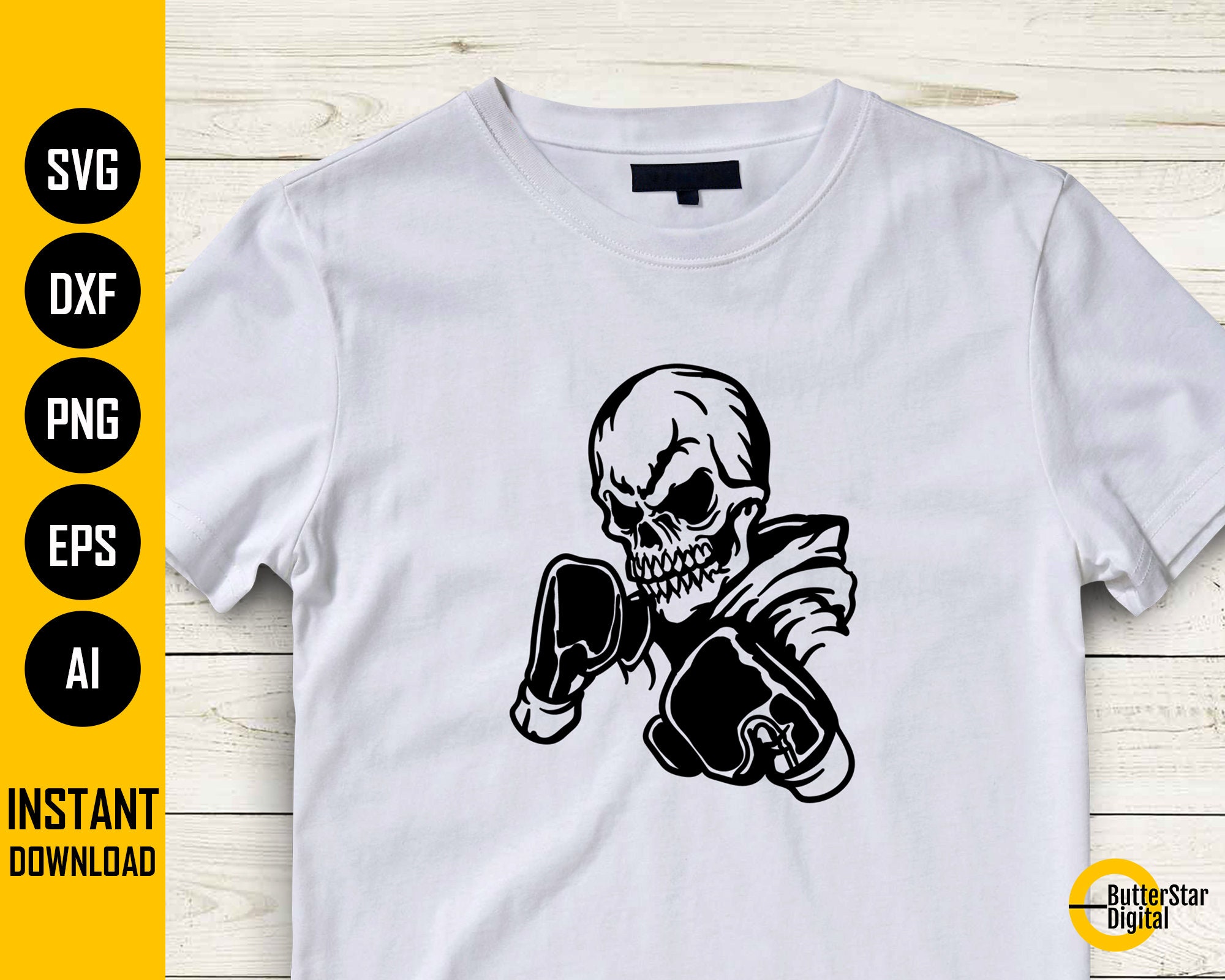 Boxing Skeleton SVG | Skull Boxer SVG | Sports Knockout Fighter Fight ...