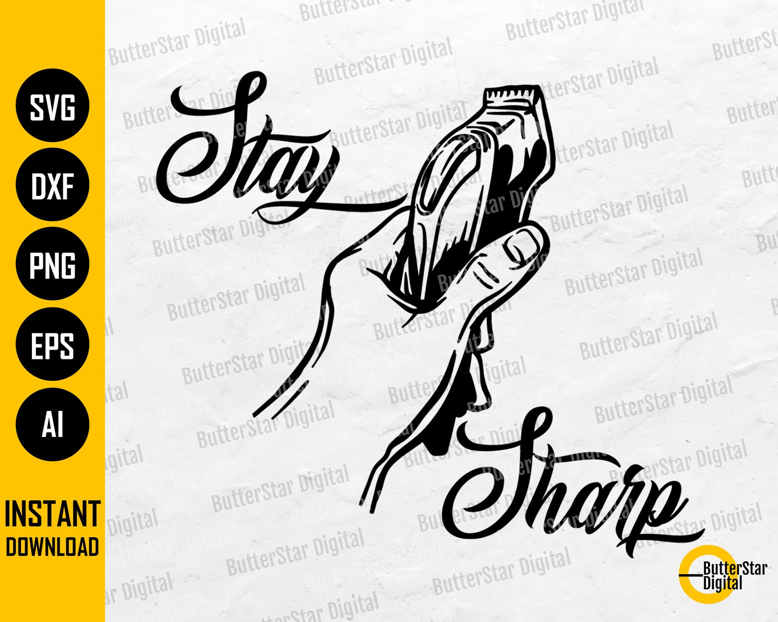 Stay Sharp SVG | Barber SVG | Clippers SVG | Razor Svg | Hair Stylist ...