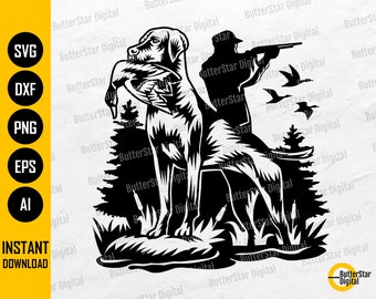 Hunting SVG | Mallard Duck SVG | Hunter Decals Sticker Shirt Graphics | Cricut Cutting Files Printable Clipart Vector Digital Dxf Png Eps Ai