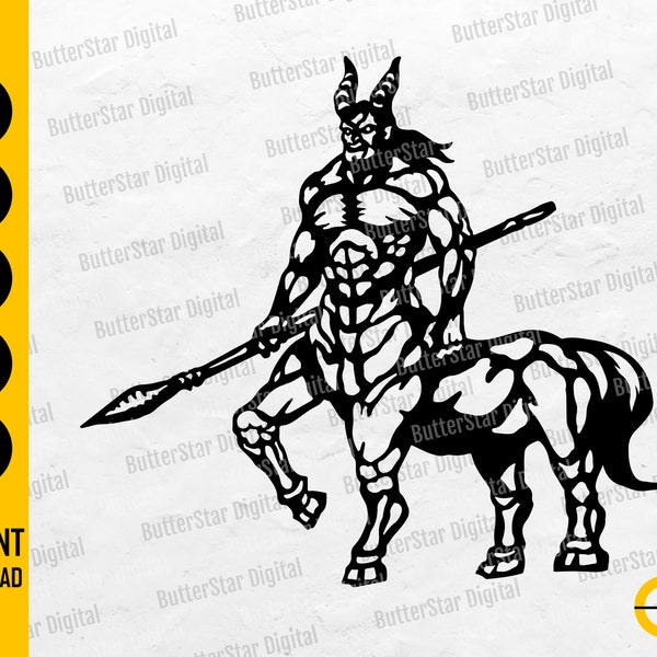Centaur SVG | Half Human Half Horse SVG | Mythical Creature Decal T-Shirt | Cricut Cut File Silhouette Clipart Vector Digital Dxf Png Eps Ai