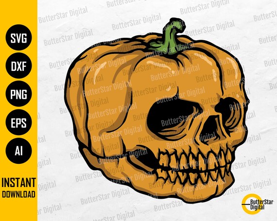 Scary Halloween Pumpkin Vector Art PNG Images