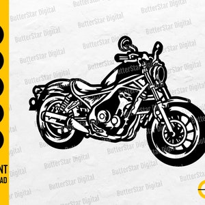Motorcycle SVG | Motor Bike SVG | Chopper SVG | Motorbike Biker Rider Riding | Cutting Files Printable Clipart Vector Digital Dxf Png Eps Ai
