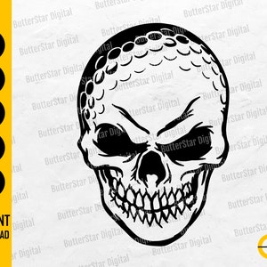 Golf Skull SVG Golfer SVG Golf Ball SVG Vinyl Stencil Graphics Cricut
