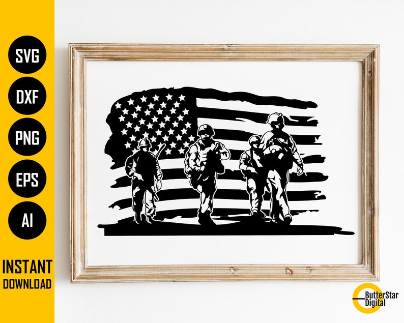 American Soldiers SVG | Us Military Svg | Us Army Svg | US Troops Svg ...