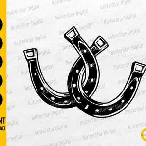 Horseshoes SVG | Horse Shoe SVG | Farm Animal T-Shirt Decal Clip Art Vector Graphics | Cricut Cut File CNC Silhouette Digital Dxf Png Eps Ai