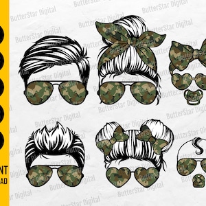 Camo Famlife SVG | Family Bundle SVG | Military Army Camouflage Soldier Navy | Cricut Silhouette Cameo Clipart Vector Digital Dxf Png Eps Ai