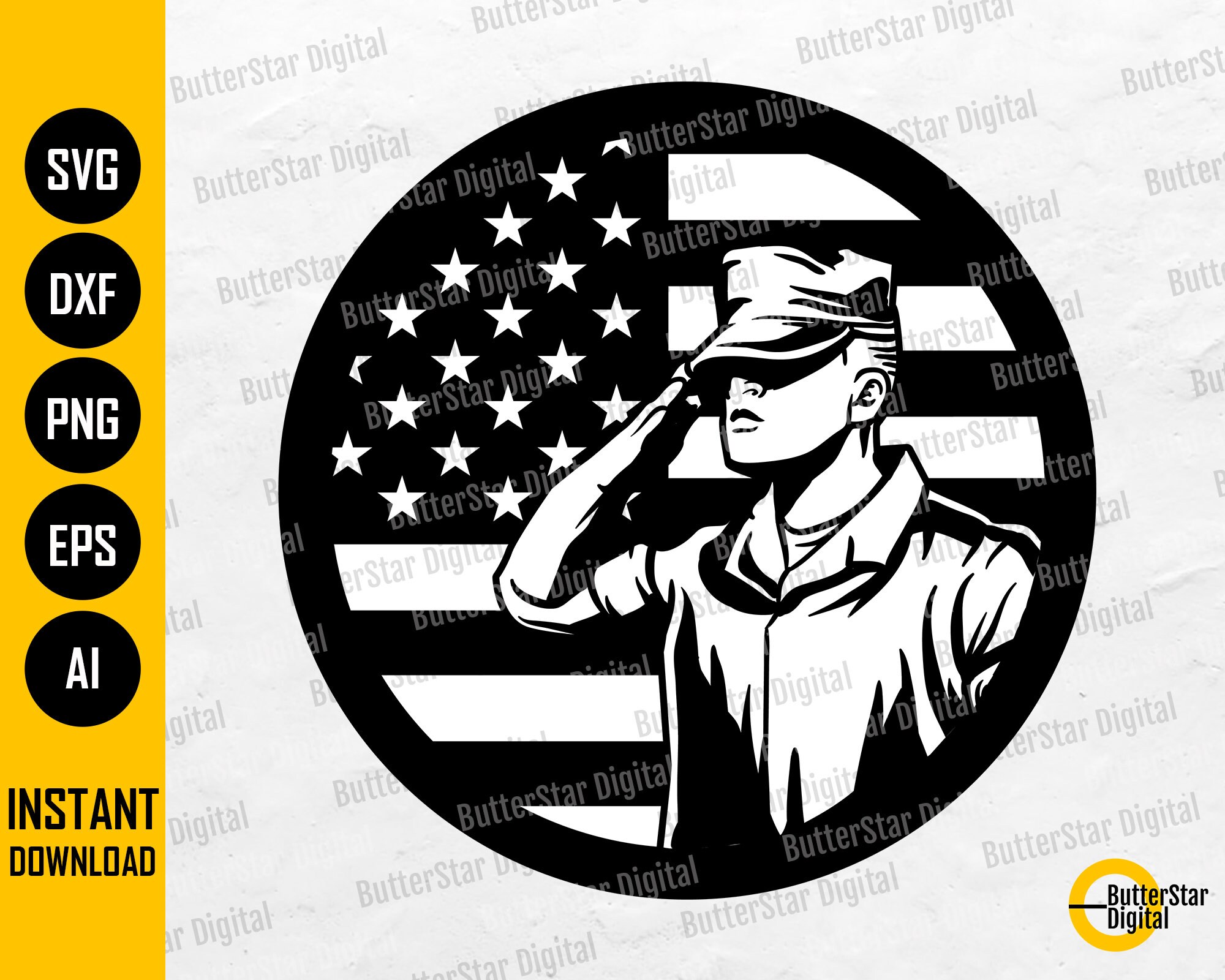 US Army Salute SVG American Soldier Svg Military War Hero Etsy Ireland