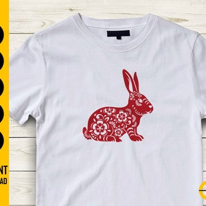 Rabbit SVG | Chinese New Year Card T-shirt Sign Decor Decal Decoration ...