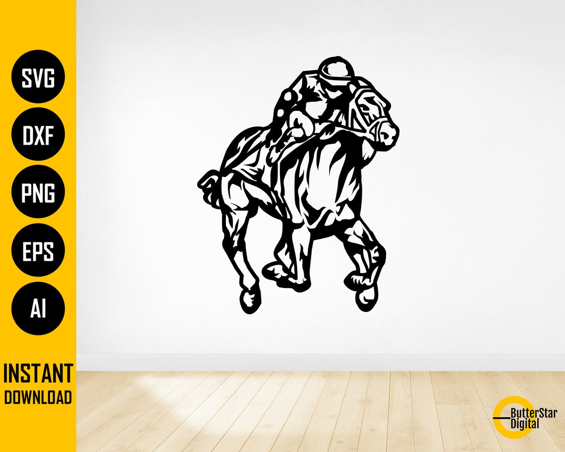 Horse Jockey SVG Equestrian SVG Horse Racer SVG Horses Etsy