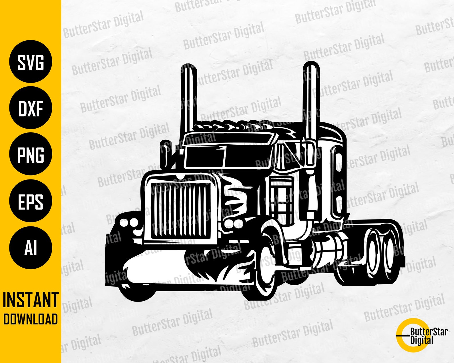 Semi Truck SVG Truck Driver SVG Trucker Vinyl Decal | Etsy