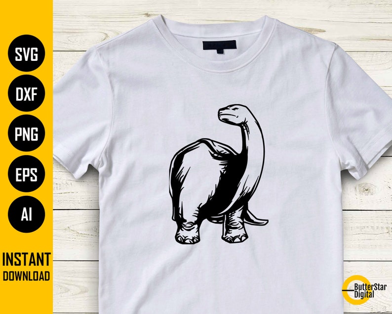 Brontosaurus SVG | Dinosaur SVG | Dino SVG | Prehistoric Animal Svg ...