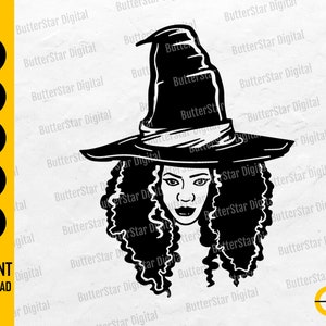 Black Witch SVG | Witchcraft SVG | Witchy SVG | Halloween Shirt Graphics | Cricut Silhouette Clipart Vector Digital Download Dxf Png Eps Ai